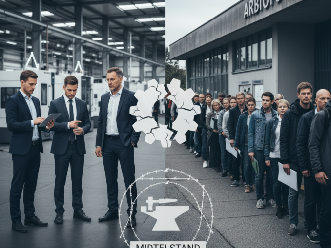 Deutsche Wirtschaft Ende 2025: Fachkräftemangel trotz steigender Arbeitslosigkeit belastet Mittelstand