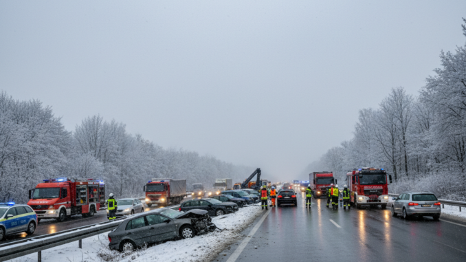 Glatteis sorgt für Unfälle und Verkehrsbehinderungen in Deutschland