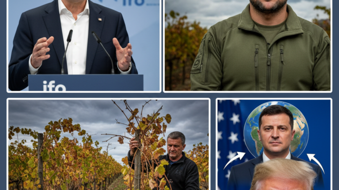 Ifo-Präsident kritisiert Merz' Finanzpolitik; Deutsche Weinernte in historischer Krise; Selenskyj plant Treffen mit Trump