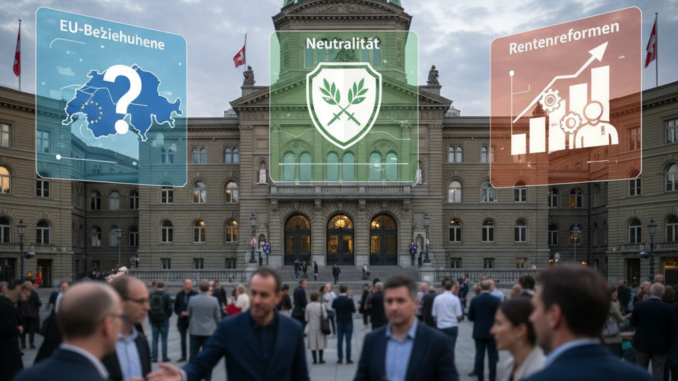 Schweiz: Debatten über Neutralität, EU-Beziehungen und Rentenreformen prägen politische Landschaft