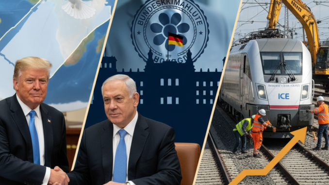 Trump trifft Netanjahu zu Gaza-Friedensgesprächen; BKA warnt vor AfD-Regierungsbeteiligung; Bahn investiert in Schienennetz