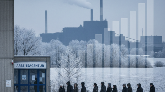 Arbeitslosigkeit in Deutschland steigt im Dezember 2025 – Winterpause und stagnierende Beschäftigung als Gründe