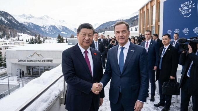 China sucht in Davos wirtschaftliche Nähe zu Europa trotz Handelsstreitigkeiten