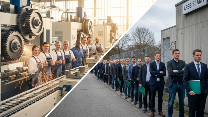 Deutsche Industrie erholt sich überraschend, Arbeitsmarkt bleibt angespannt