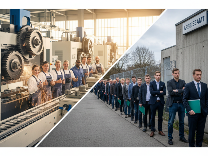 Deutsche Industrie erholt sich überraschend, Arbeitsmarkt bleibt angespannt