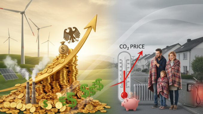 Deutschland erzielt Rekordeinnahmen im Emissionshandel – CO₂-Preissteigerung belastet Verbraucher