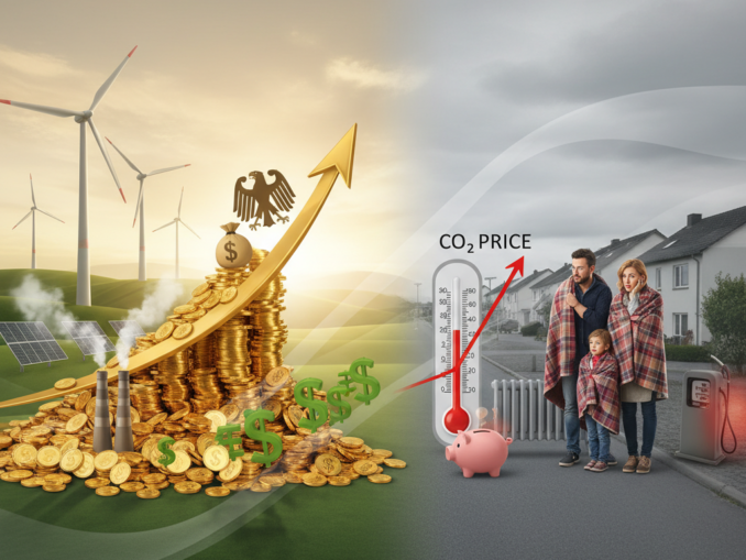 Deutschland erzielt Rekordeinnahmen im Emissionshandel – CO₂-Preissteigerung belastet Verbraucher
