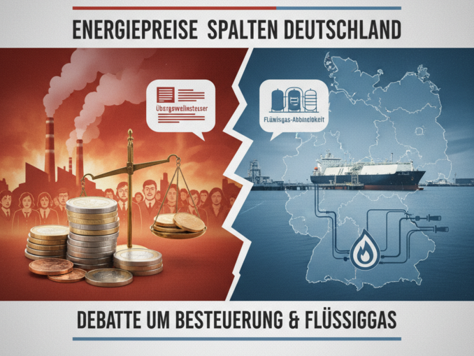 Energiepreise spalten Deutschland: Debatte um Besteuerung von Übergewinnen und Abhängigkeit von Flüssiggas