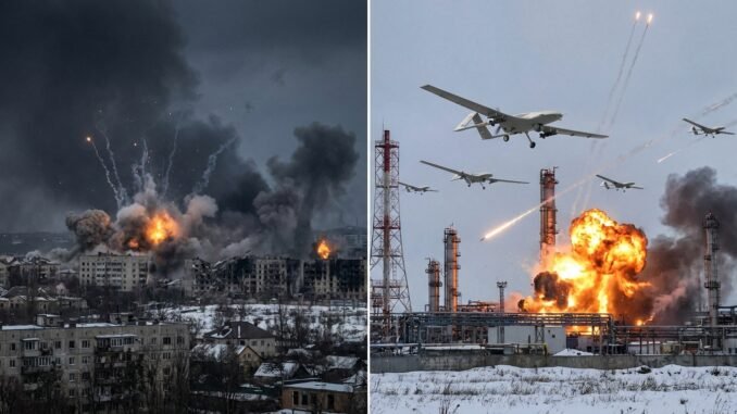 Eskalation im Ukraine-Krieg: Russland intensiviert Angriffe, Ukraine antwortet mit Drohnenangriffen auf russischem Gebiet