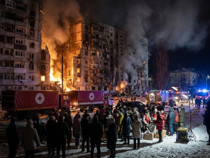 Eskalation in der Ukraine: Zunehmende russische Luftangriffe führen zu Stromausfällen und humanitärer Krise