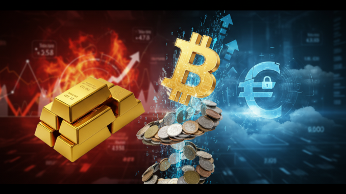 Gold, Silber und Bitcoin steigen: Inflation und Sorge um digitalen Euro treiben Kurse