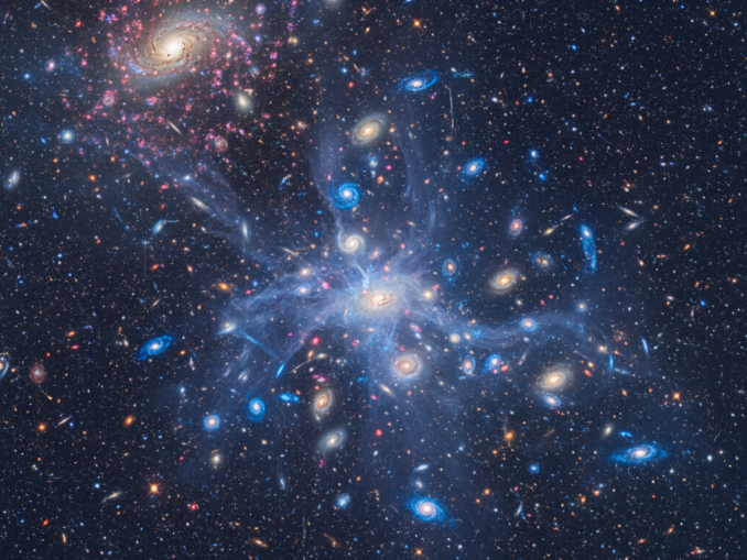 Hubble entdeckt Wolke aus Dunkler Materie als Relikt der Galaxienentstehung