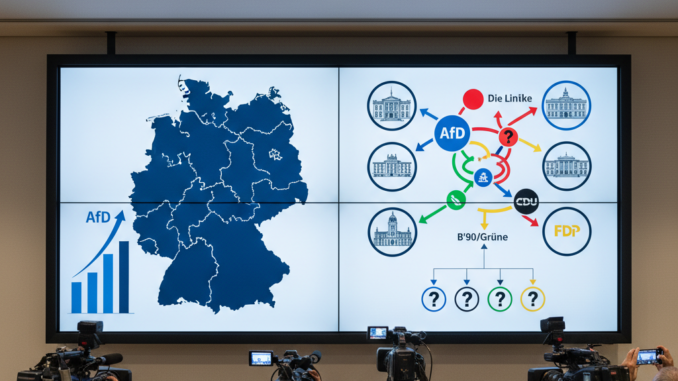 Landtagswahlen 2026: AfD-Erfolge und mögliche Koalitionsbildungen in fünf Bundesländern