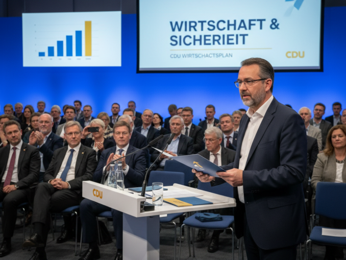 Merz präsentiert CDU-Wirtschaftspapier: Wirtschaft als Basis für Stabilität und Sicherheit