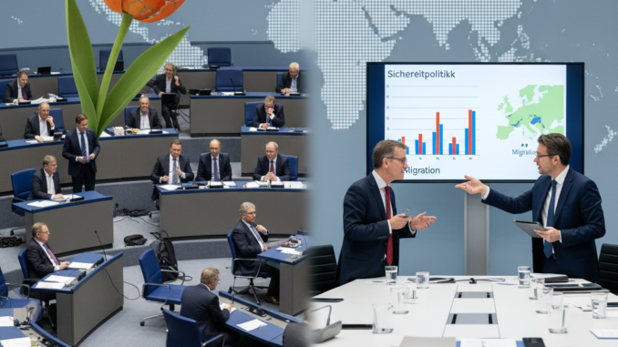 Rechtspopulistische Partei in den Niederlanden zerfällt, Debatte um Sicherheitspolitik und Migration in Deutschland