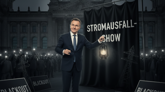 Satirische Zuspitzung: Merz instrumentalisiert Blackout in Berlin für politische Pointe