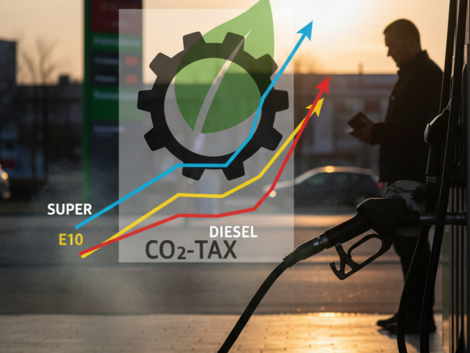 Spritpreise steigen 2026: CO2-Steuer treibt Kosten für Autofahrer