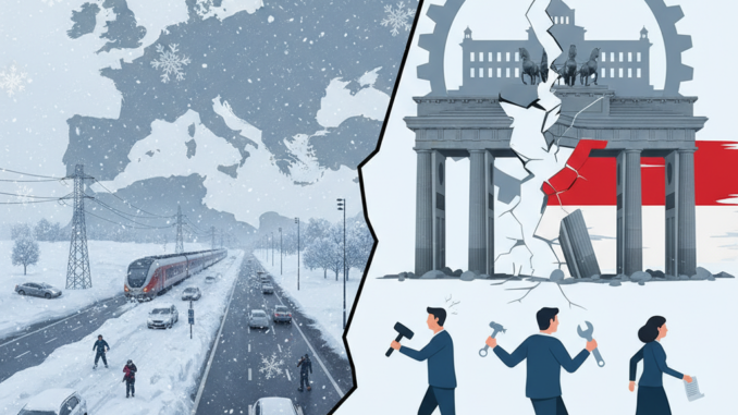 Winterchaos in Europa und Koalitionsbruch in Brandenburg